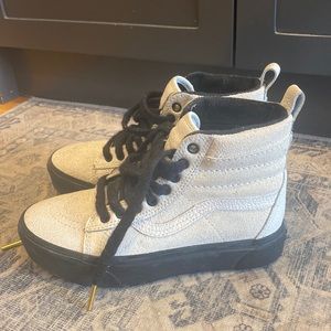 Vans high top worn once. Few discoloured spots but otherwise pristine